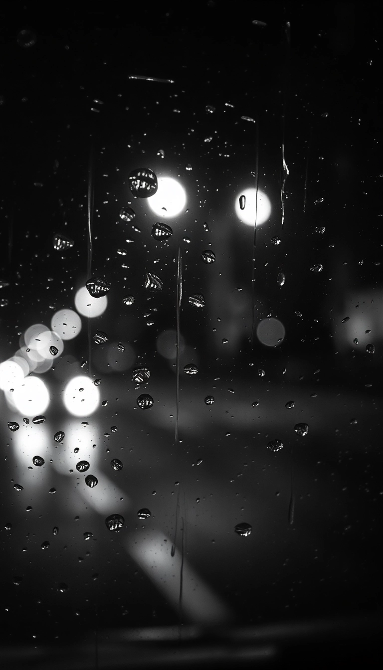 HD iPhone Night Car Rain Well-Lit Wallpaper Copyright-Free Photo
